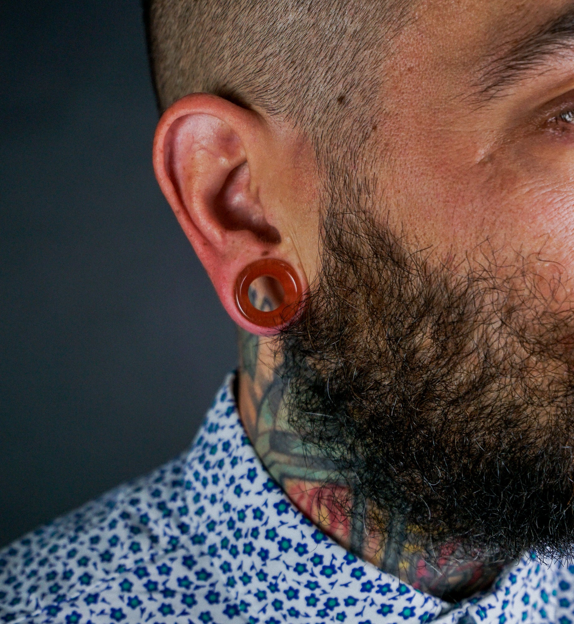 Orange Cat's Eye Glass Tunnels - Mrs Treak