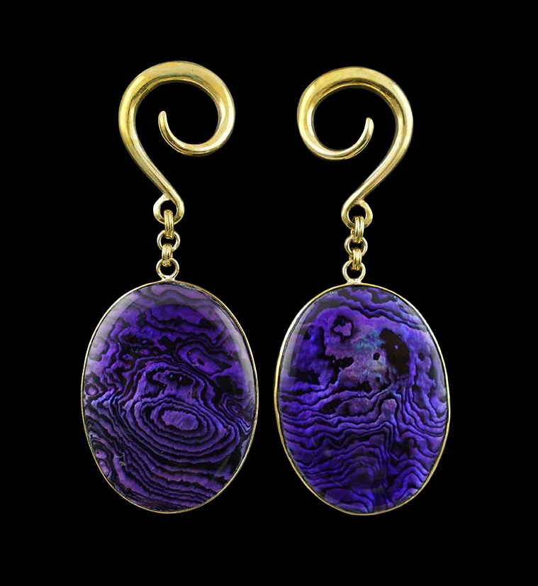 Purple Abalone Shell Hangers - Mrs Treak
