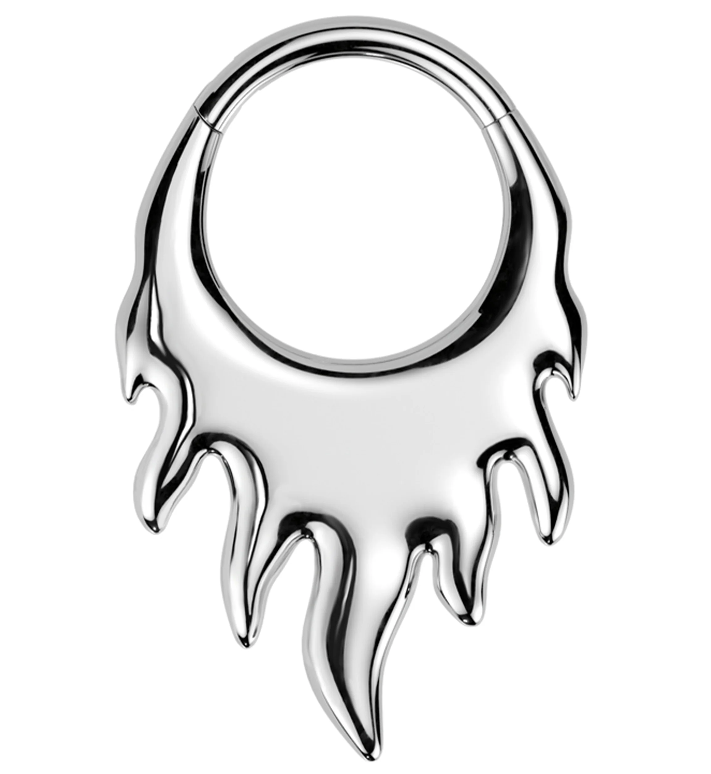 Blaze Titanium Hinged Segment Ring - Mrs Treak