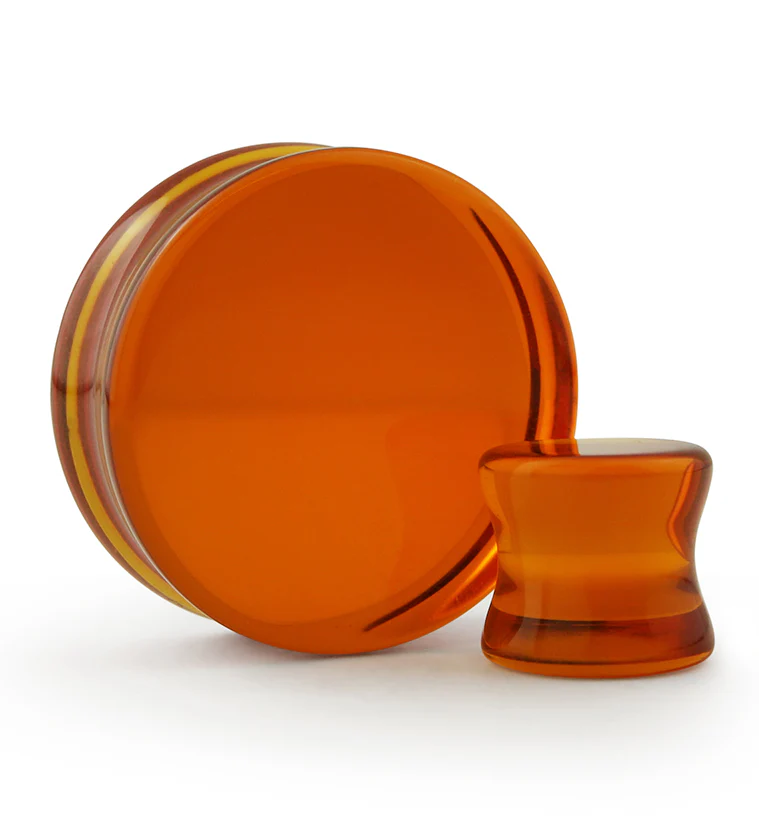 Amber Glass Plugs - Mrs Treak
