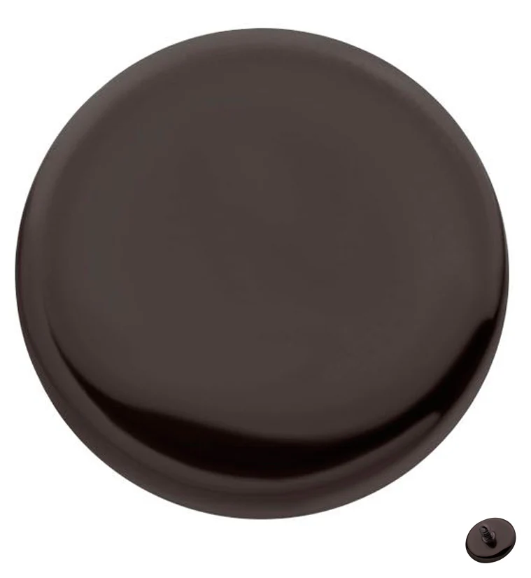 Black PVD Disk Titanium Internally Threaded Top - Mrs Treak
