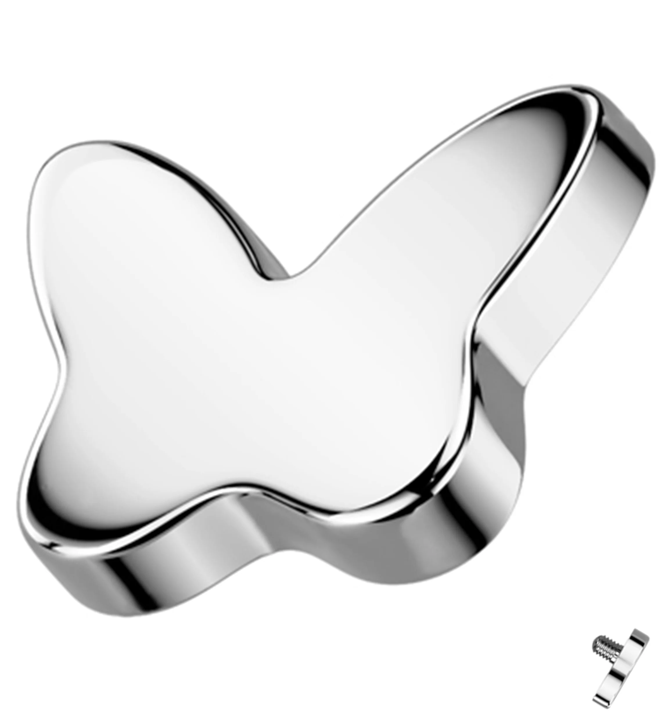 Bubble Butterfly Titanium Internally Threaded Top - Mrs Treak