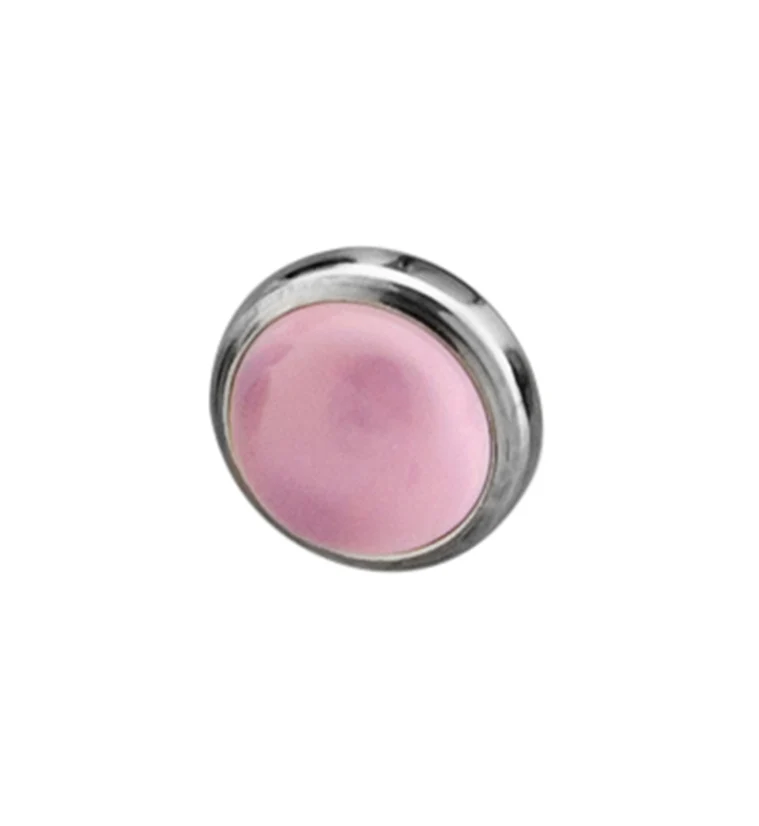 Rose Quartz Stone Titanium End - Mrs Treak