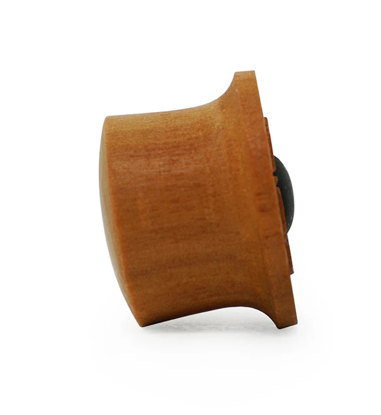 Black Sun Hammered Saba Wood Mayan Flare Plugs - Mrs Treak