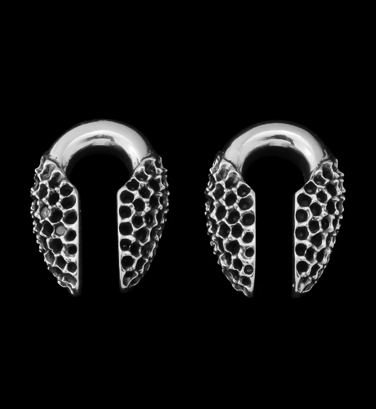Hive White Brass Ear Weights - Mrs Treak