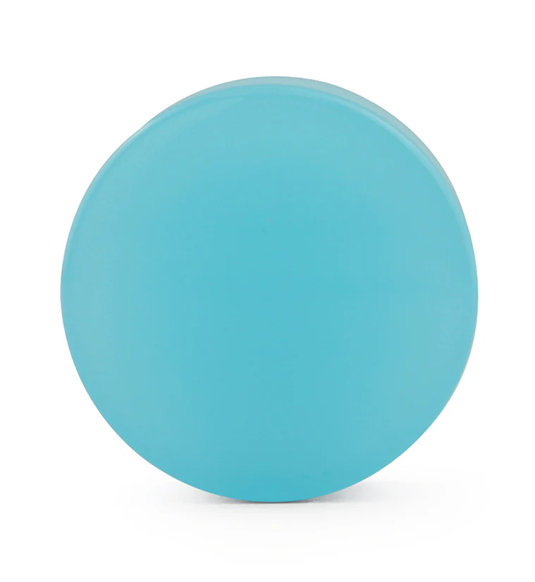 Sky Blue Glass Double Flare Plugs - Mrs Treak