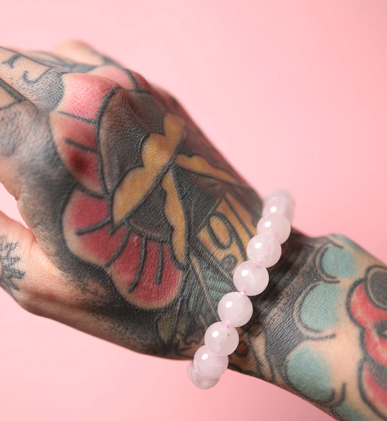 Rose Quartz Stone Bracelet - Mrs Treak