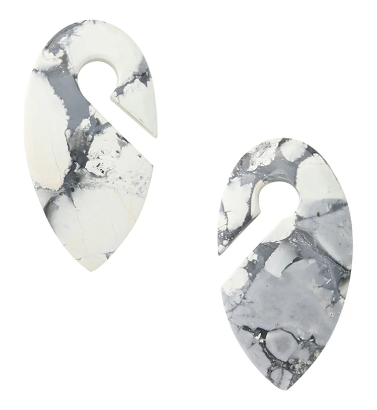 Maligano Jasper Stone Keyhole Ear Weights Version 1 - Mrs Treak