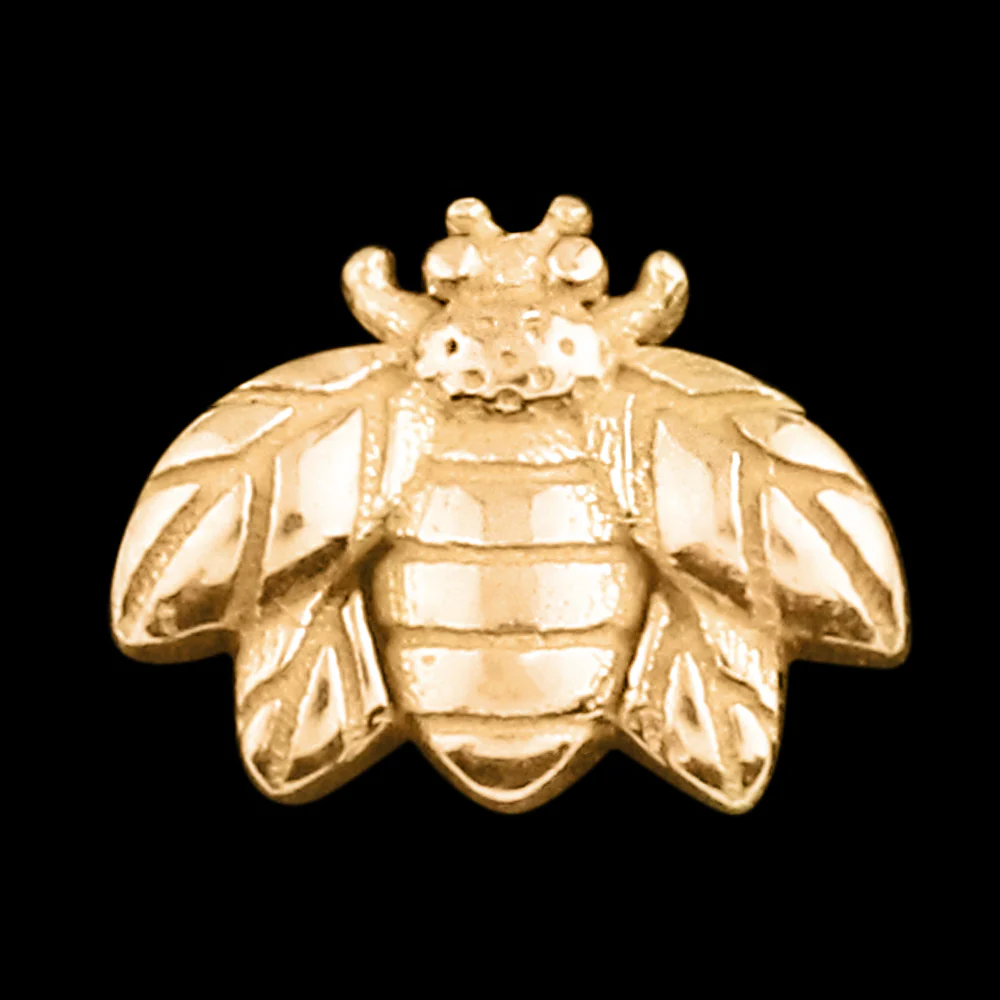 18kt Rose Gold Bumble Bee Threadless Top - Mrs Treak