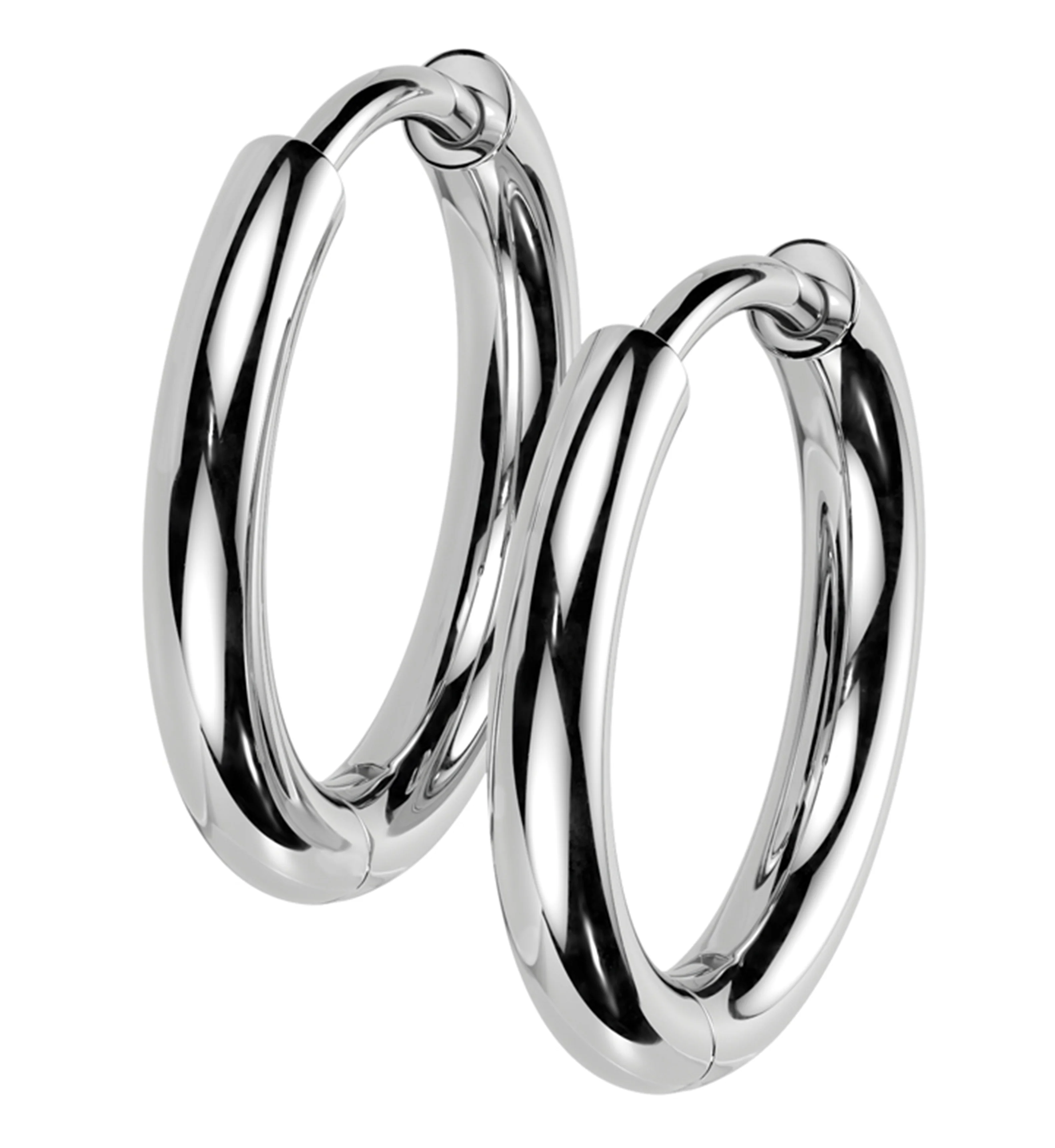 Titanium Hinged Hoop Huggie Earrings - Mrs Treak