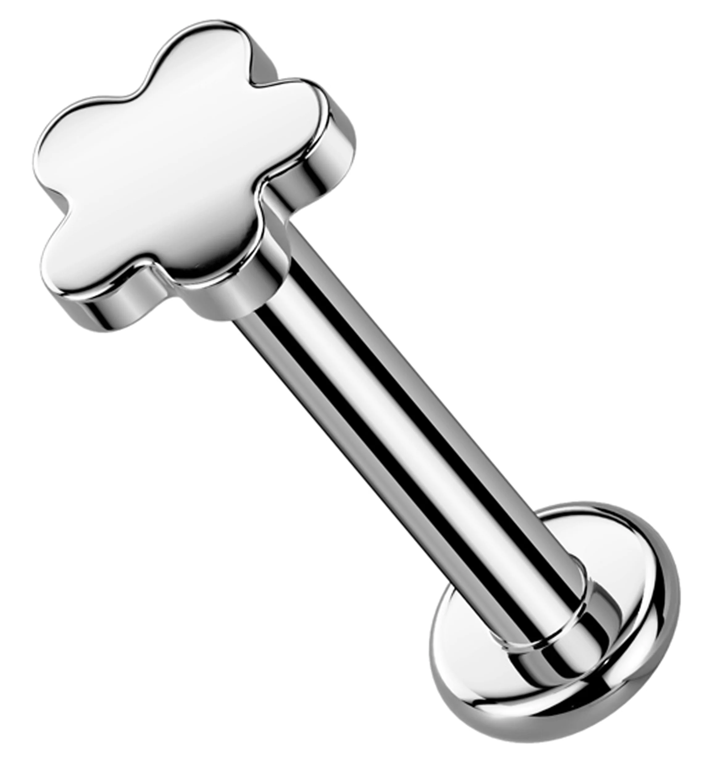 Bubble Flower Internally Threaded Titanium Labret - Mrs Treak