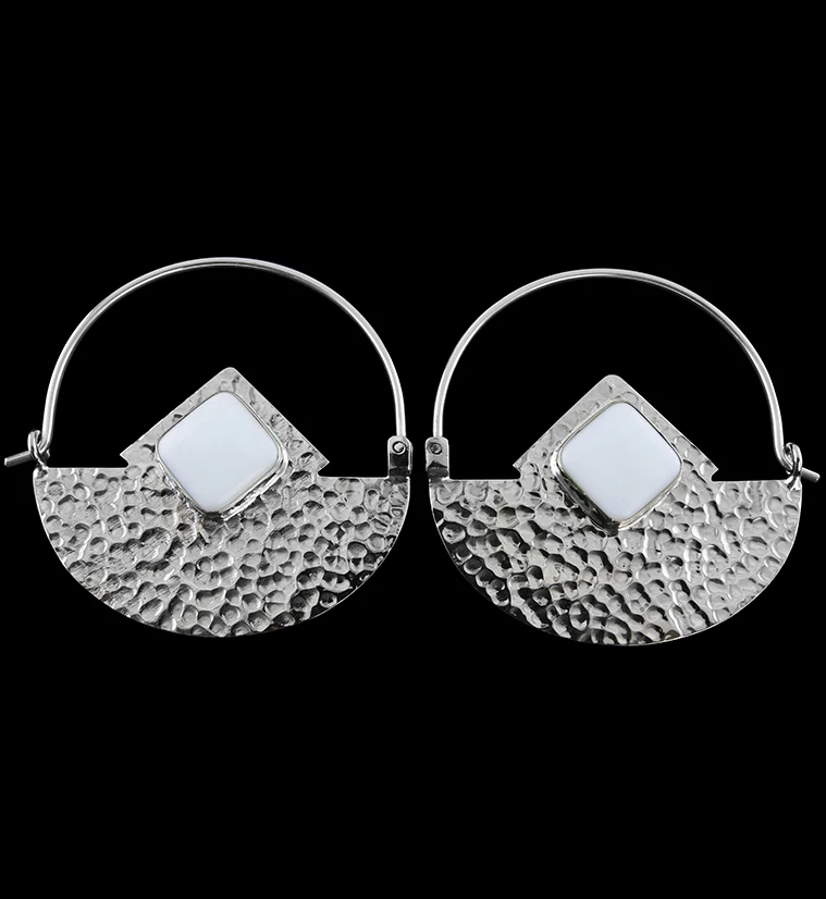 14G Accord Snow Glass White Brass Hangers - Mrs Treak