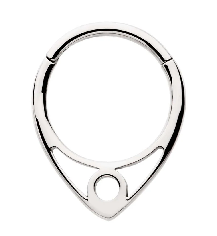 Circle Point Stainless Steel Hinged Segment Ring - Mrs Treak