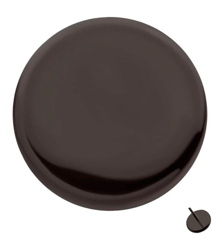Black PVD Disk Titanium Threadless Top - Mrs Treak