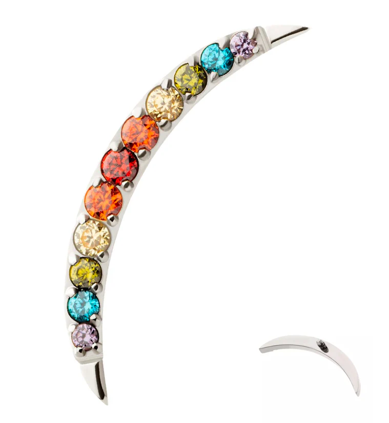 Camber Rainbow CZ Titanium Internally Threaded Top - Mrs Treak