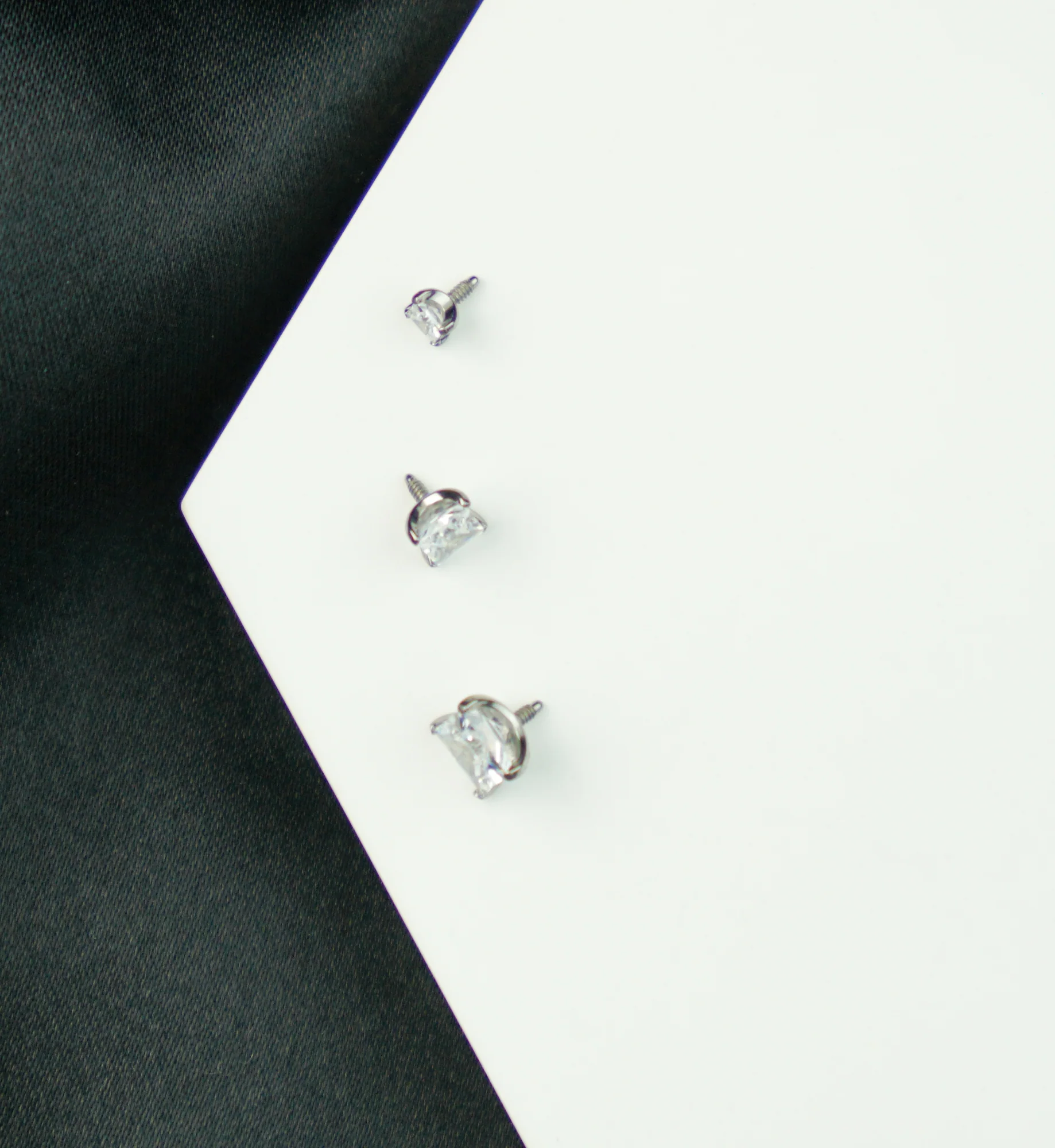 Princess Clear CZ Internally Threaded Titanium Top - Mrs Treak